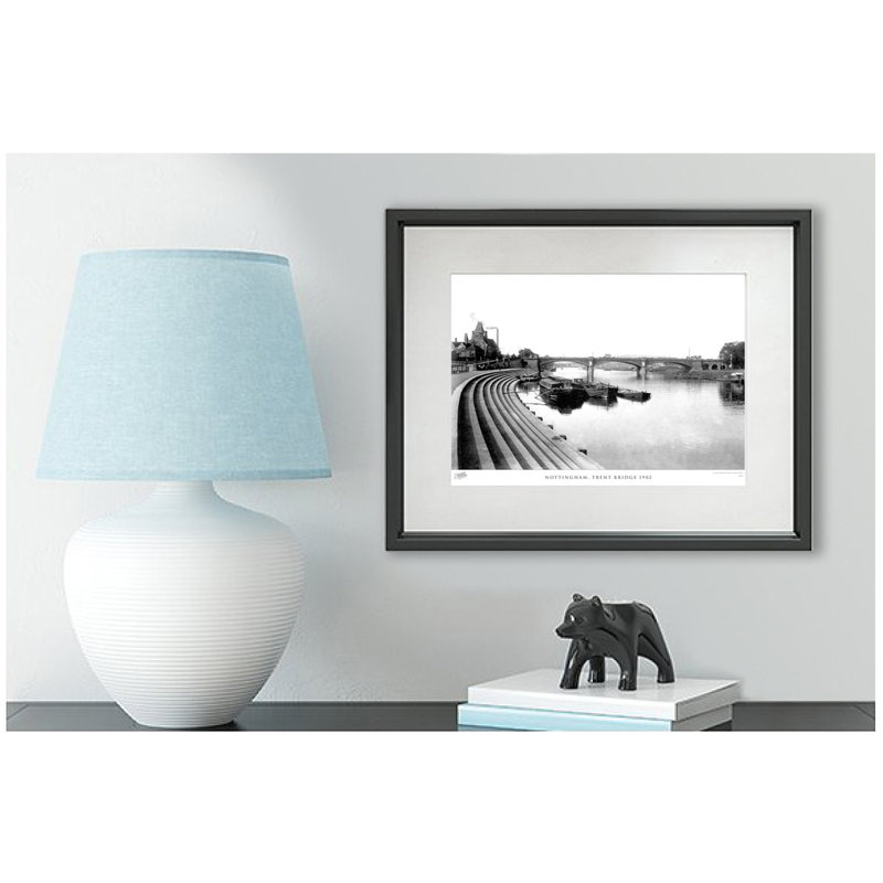 Nottingham, Trent Bridge 1902 1 Piece Single Picture Frame Wall Art, 45cm H x 60cm W x 2.3cm D