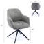Chaise de salle à manger pivotante-1042137948