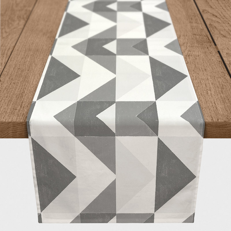 Chemin de table Badrulla, 90 po x 16 po, gris
