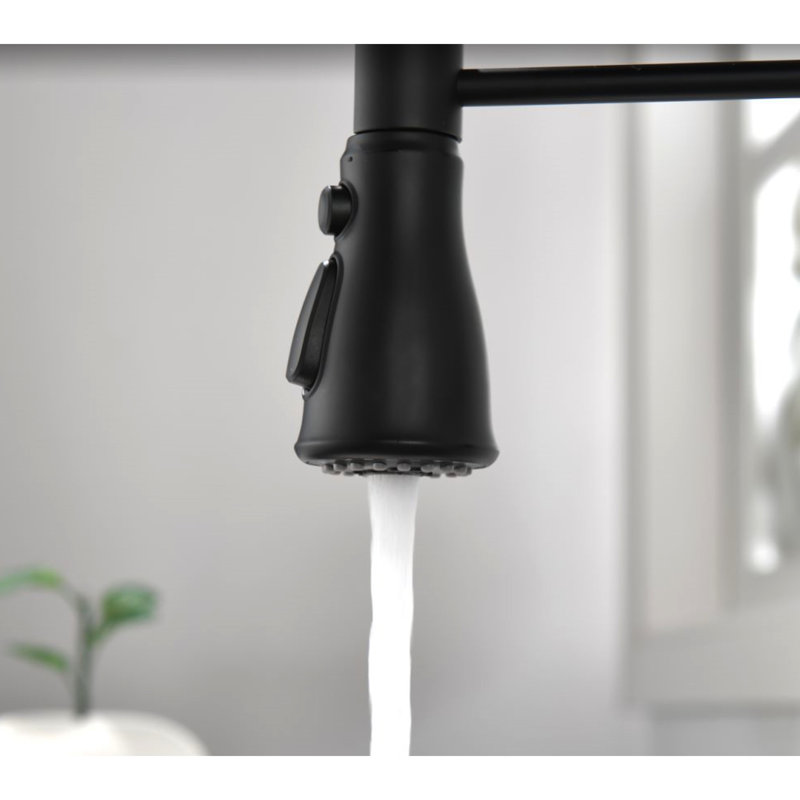 Matte Black Stainless Steel Touch Kitchen Faucet With Pull-Down , 360-Degree Rotating Spray Head For Comprehensive Sink Cleaning Expectation, Corrosion Resistance And Rust Proofing, Convenient Water