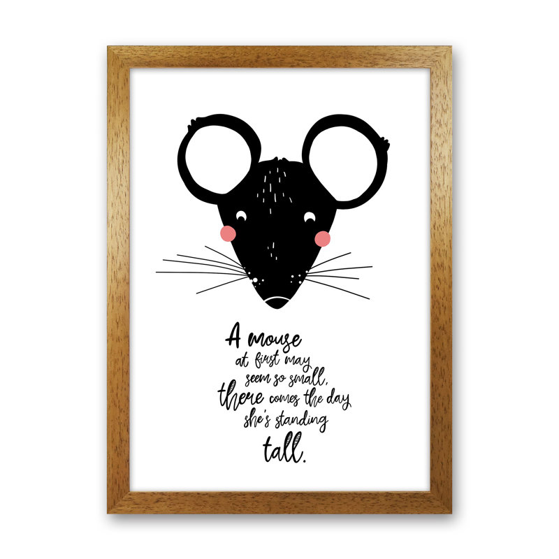 Mouse by Miniofmine - Print, Brown Framed, 88cm H x 64cm W x 3cm D
