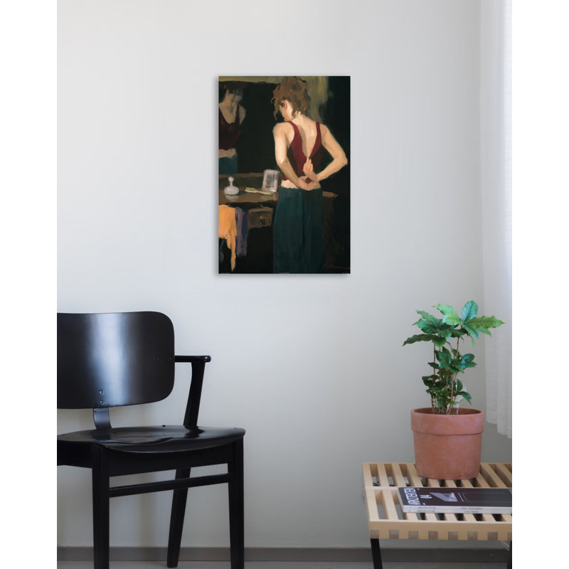 Buy Art for Less Officially Licensed The Red Dress par Ed Martinez, toile tendue décorative, H 36 po x l 24 po x P 1,5 po