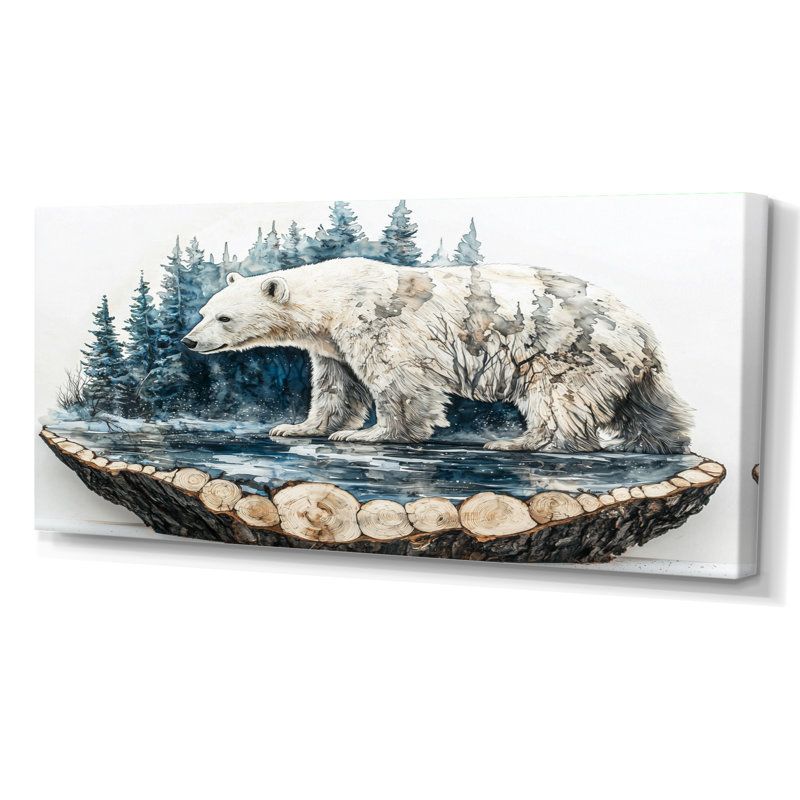 Gihanna - animaux, art mural, H 28 po x l 60 po, Toile tendue