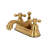 Kingston Brass Restoration Two-Handle 3-Hole Deck Mount 4" Centerset Bathroom Faucet with Brass Pop-Up-32736155