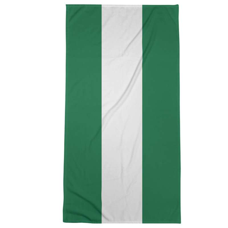 Bath Towel, Green/White