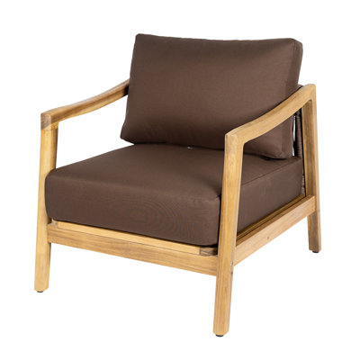 Chaises longues Comfort, chaises de patio modernes en corde de bois d'acacia
