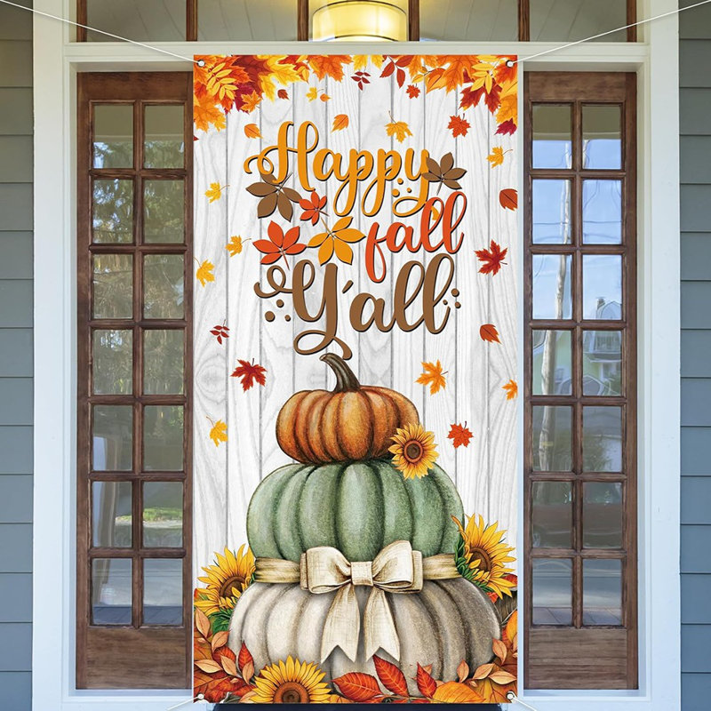 Couvre-porte d'automne Happy Fall