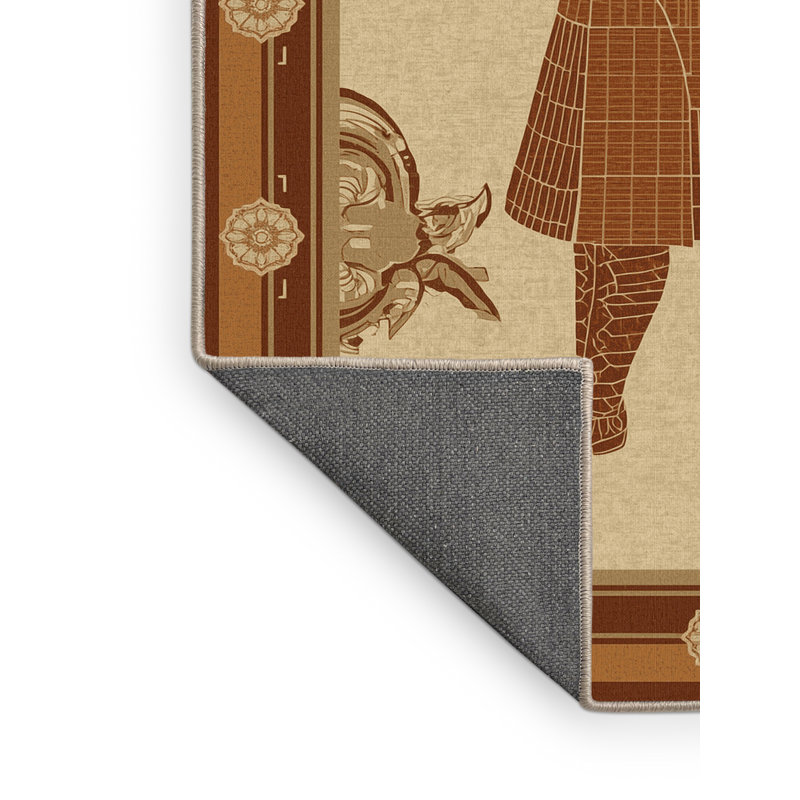 Tapis oriental doux et moelleux de style oriental Barreto Highland Warrior, 3 x 5