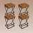 Mid-century 26" Upholstered Counter Height Bar Stools Backless Industrial Barstool-1608688396