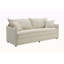 Canapé-lit modulaire en tissu beige avec 2 coussins décoratifs Elisea