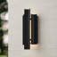 Applique murale d'extérieur à DEL 5 CCT texturé noir 3 lumières Shullsburg 16 pouces-984123740