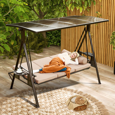 3 Person Porch Swing with Canopy