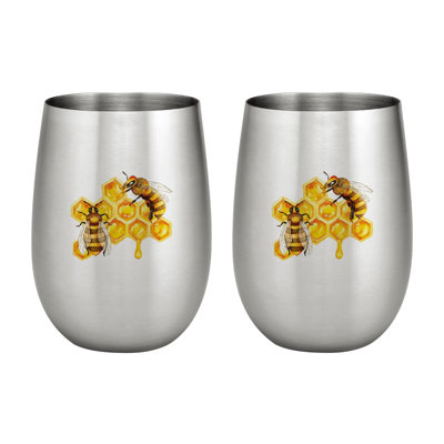 Sutersville 20oz. Stainless Steel Wine Glass Set