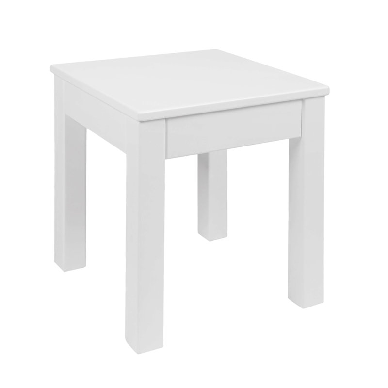 Saayan Solid Wood Accent Stool, White