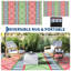 Boho Outdoor Rug Waterproof Reversible Plastic Straw Mat – Collapsible, Durable, Easy to Clean, for Patio, Deck, Balcony, Backyard, Porch, RV Camping-1021433697-1021433707