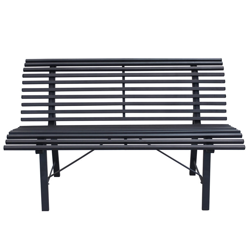Aelan Outdoor Bench, Black