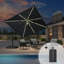 Parasol en porte-à-faux carré gris 10 pi Gira-1497257165