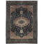 Hand-Knotted High-Quality Black and Rust Area Rug