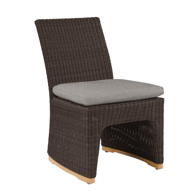Westport Patio Dining Chair with Cushion, Westport Textured Charcoal, Sharkskin