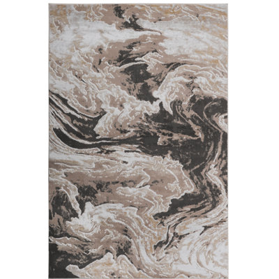 Loom & 6X9 L.Brown Area Rug, Non-Shedding Stain , Ideal For Living Room, Entryway, Home Decor Stylish Rug , Non-Shedding, Perfect Office And Room