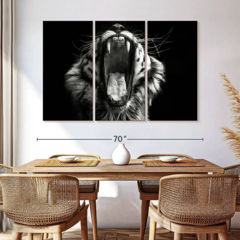 Yawning Tiger, 42" H x 65" W