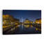 «Berlin River Night Reflections Peaceful Serene Abstract Architecture City», reproduction d'art-990040494