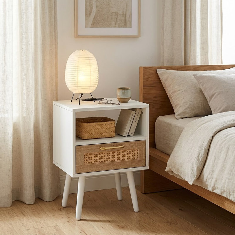 Table de chevet Margery, Blanc