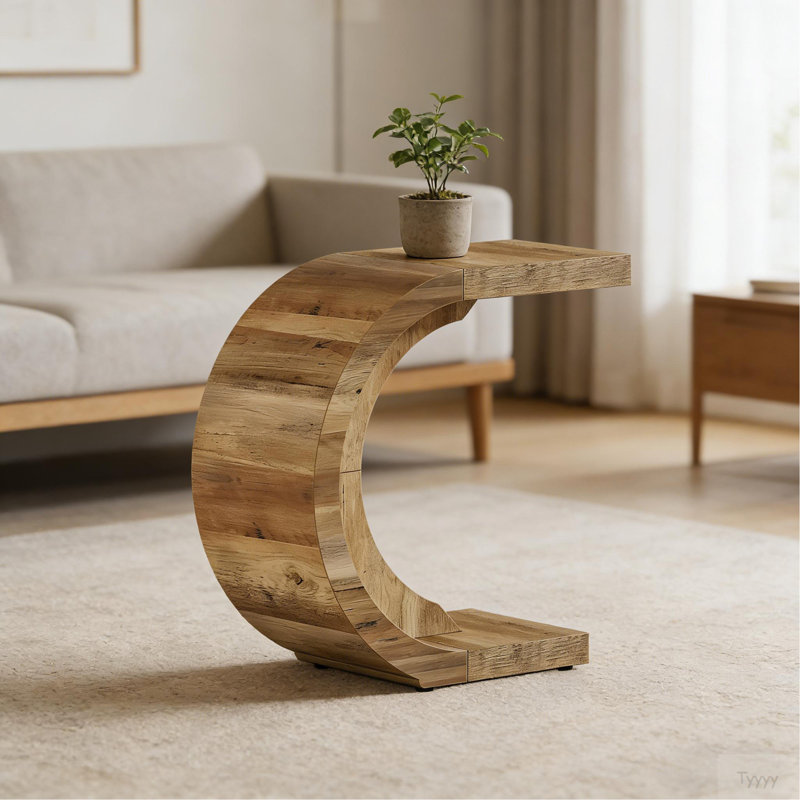 Table de canapé en C, table de bout, table d'appoint