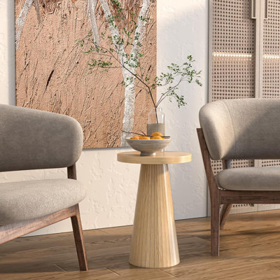 Mid Century Elegant Design Modern Night Stand Circle Bedside Table Side Table
