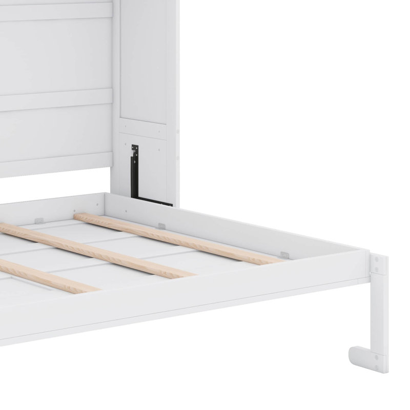 Lit escamotable à haute efficacité et peu encombrant, Blanc, Grand lit