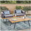 Causeuse d'extérieur avec table basse Canoga