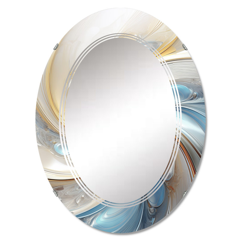 Musica - Miroir mural moderne ovale, 30 po x 20 po