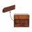 Solid Wood Chestnut Nightstand, Wall-Mounted, 2-Drawers, Brown
