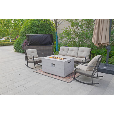 Dannish 5 - Person Patio Conversation Set with Cushions