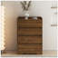 Commode en bois imperméable à 4 tiroirs, conception sans poignée pour un rangement moderne et polyvalent dans n'importe quelle pièce