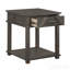 Table de bout traditionnelle rustique avec rangement en bois brun durable pour salon 1 pièce