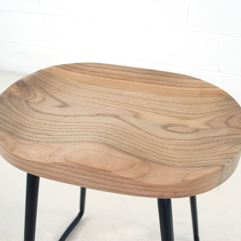 Tabouret de comptoir en bois massif de 26 po Mariali, Naturel