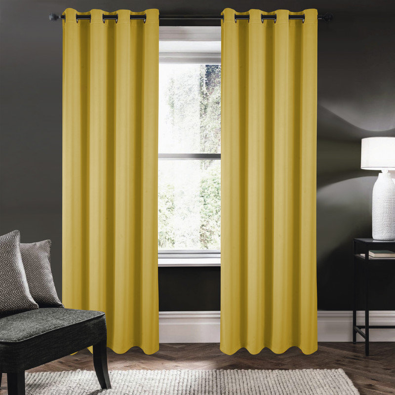 Panneau de rideau occultant 100% Fitnat, Jaune, L 52 po x L 84 po