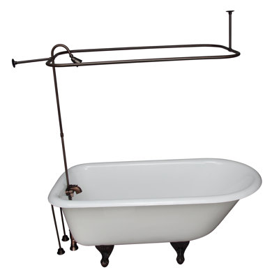 54'' x 30'' Freestanding Soaking Cast Iron Bathtub