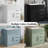 24" Modern Blue Freestanding Single Sink Bathroom Vanity Set with Integrated Sink and Storage-748687524