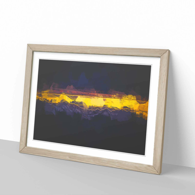 Between the Earth & Sky in Abstract - Picture Frame Graphic Art Print, Oak Framed, 27cm H x 36cm W x 2cm D