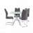 36" Square Frosted Tempered Glass Dining Table