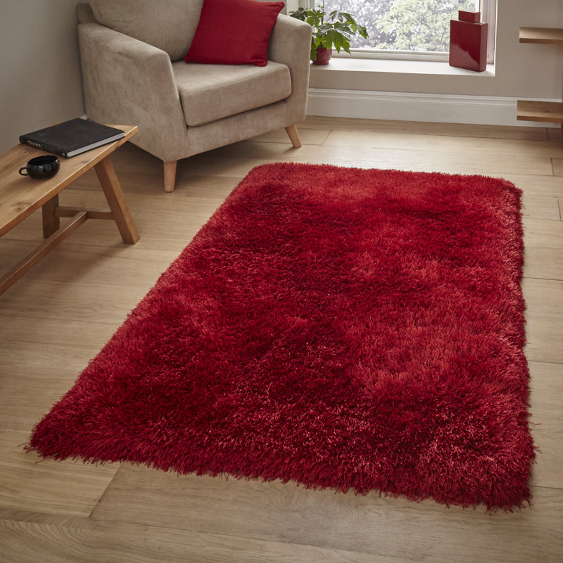 Hetzel area rug Hand Tufted Rectangle Red, Red, Rectangle 120 x 170 cm