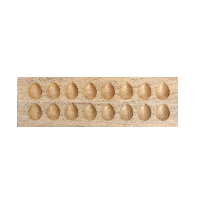Rectangle Mango Wood Egg Tray