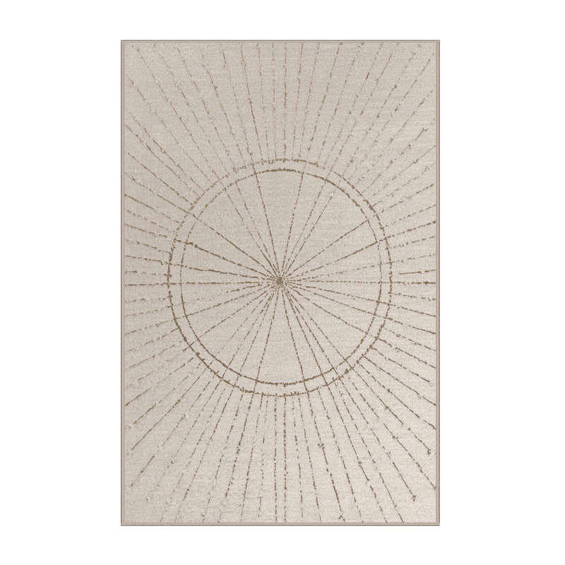 Tapis abstrait moderne et contemporain lavable à la machine Tribeca New Years, 8 x 10