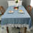 Minimalist Lace Rectangular Tablecloth-588238904