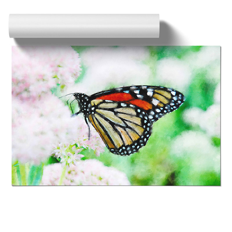 Monarch Butterfly Painting - Frameless Print, 42cm H x 59cm W x 0.1cm D