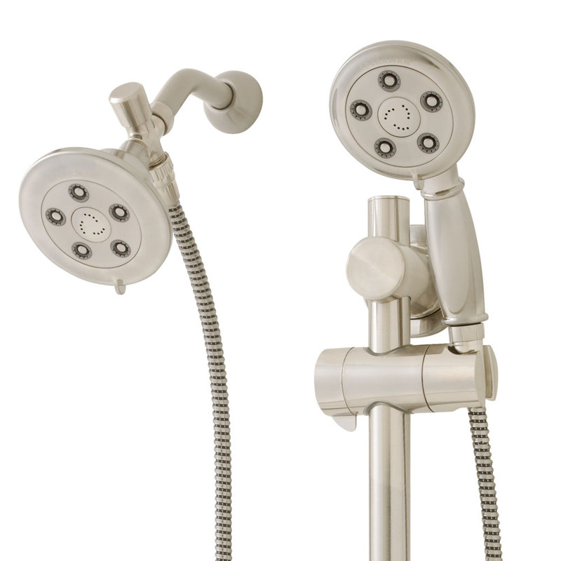 Système de douche coulissant alexandria Anystream, Nickel brossé
