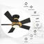 Ventilateur de plafond encastré à 5 pales 52 po avec éclairage Alceu-134496562-134496563