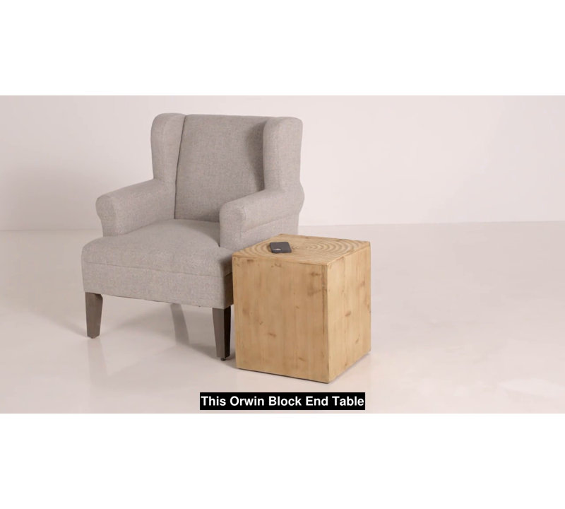 Brown Intricately Carved Wood Square Accent Table